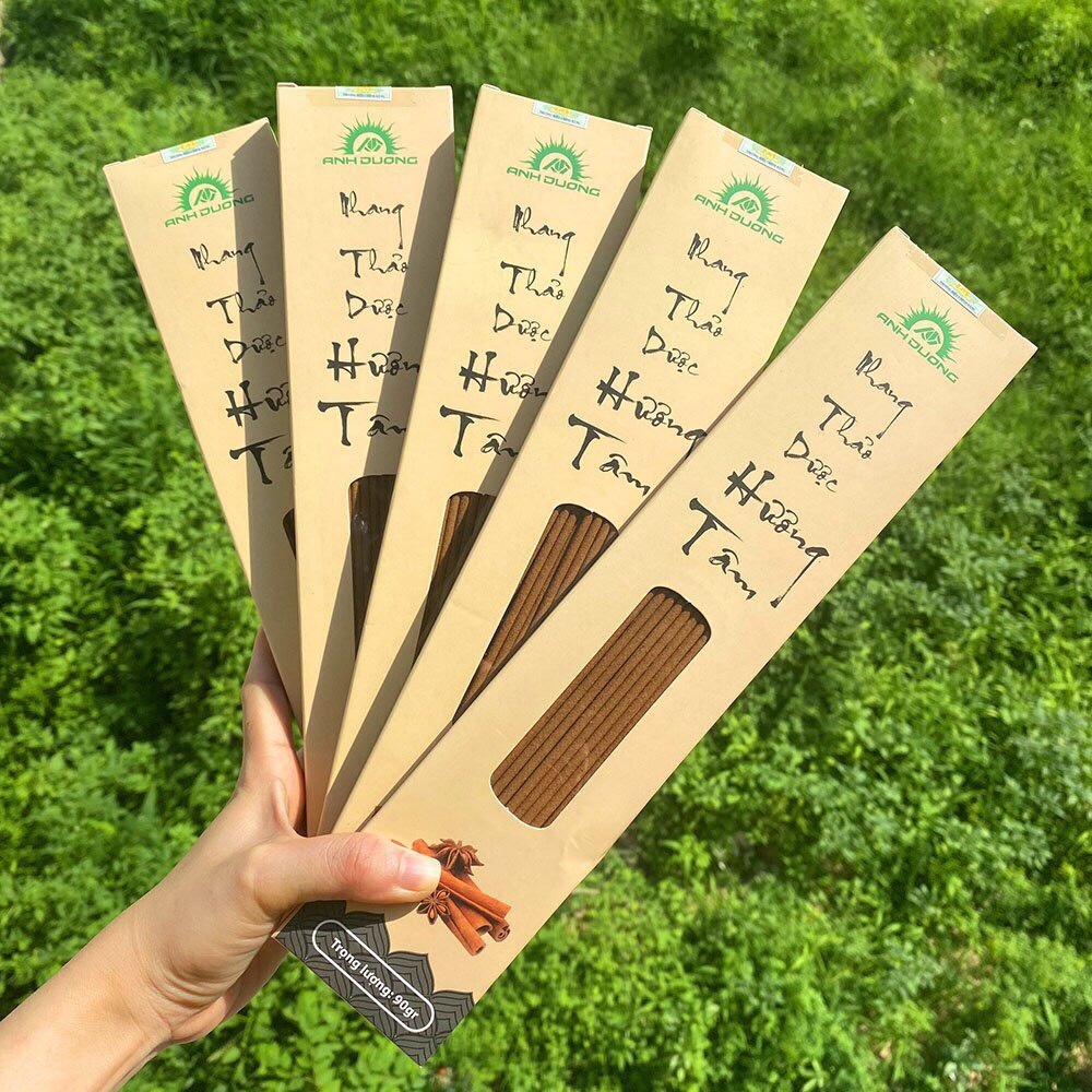Nhang thảo dược Hương Tâm 30cm ( 1 lốc/5 hộp)