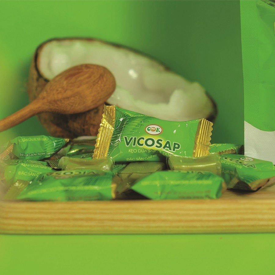 Kẹo dừa sáp vị lá dứa túi 1kg