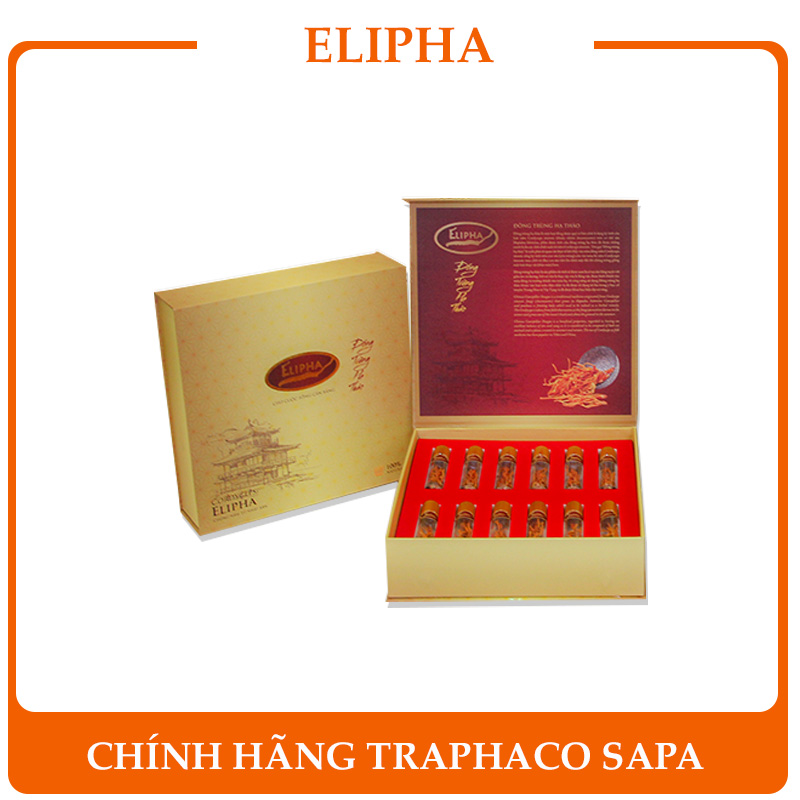 Đông Trùng Hạ Thảo Elipha Hộp 12 Lọ